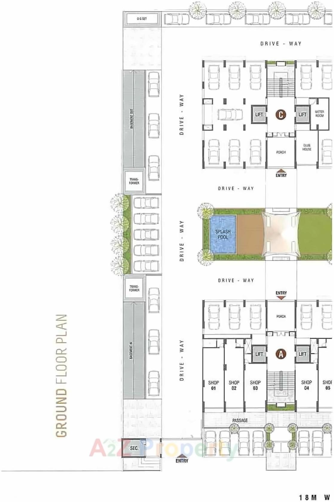 Layout of real estate project Shree Sanidhya Flora located at Shela, Ahmedabad, Gujarat