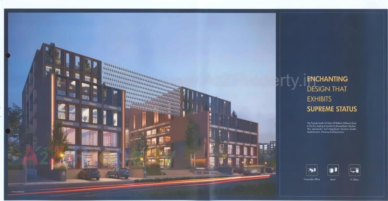 3D Elevation of real estate project Shree Sarju Arena located at Zundal, Ahmedabad, Gujarat