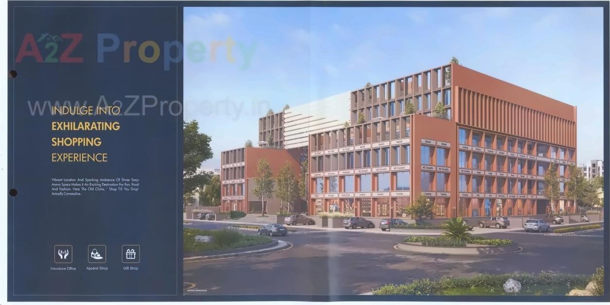 3D Elevation of real estate project Shree Sarju Arena located at Zundal, Ahmedabad, Gujarat