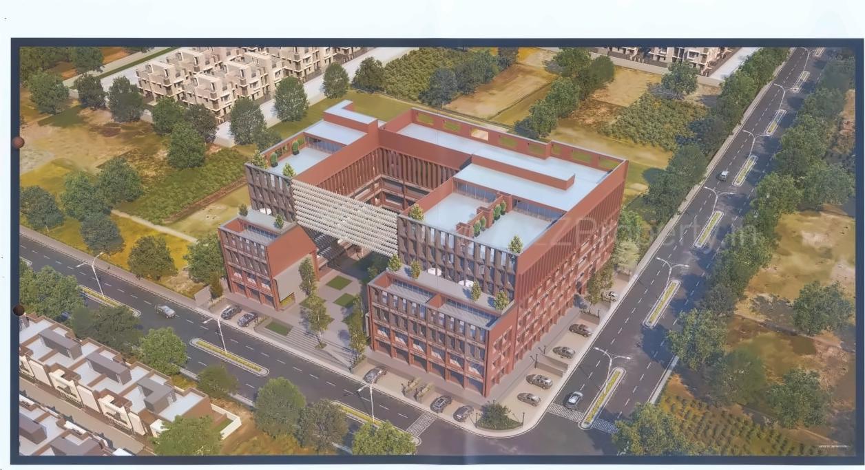 3D Elevation of real estate project Shree Sarju Arena located at Zundal, Ahmedabad, Gujarat