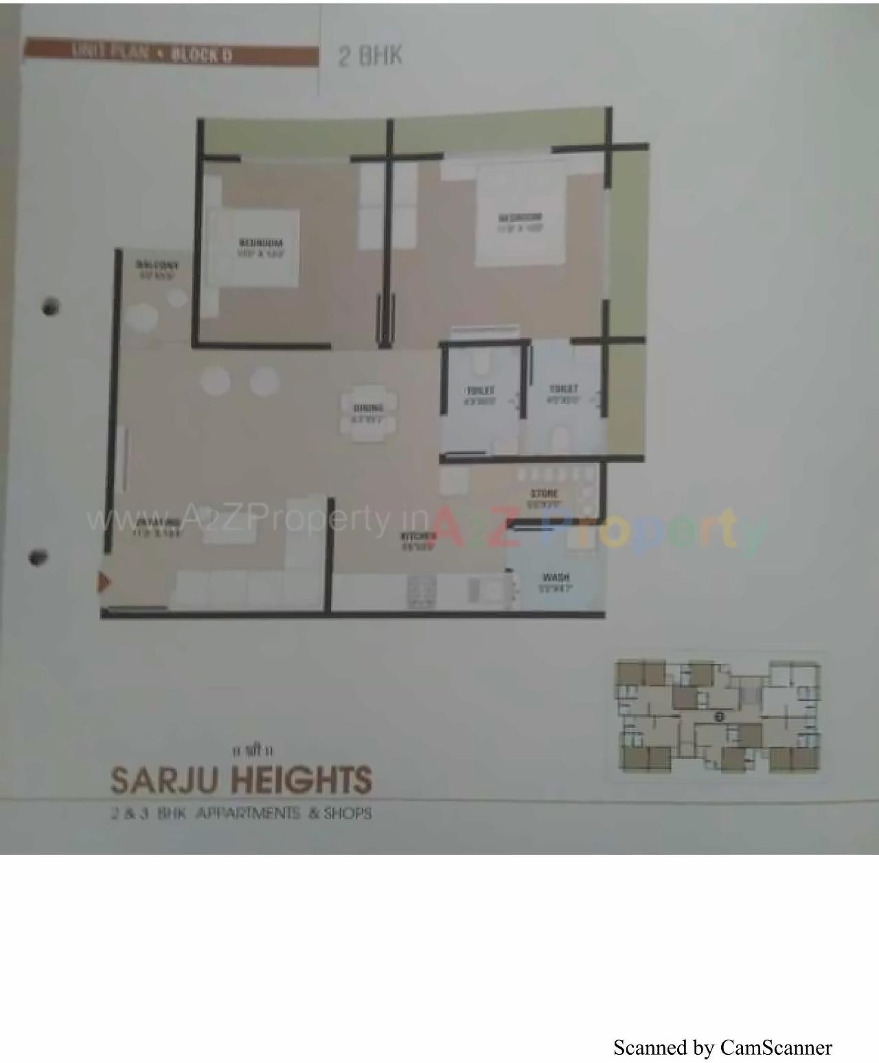 Layout of real estate project Shree Sarju Heights located at Chandkheda, Ahmedabad, Gujarat