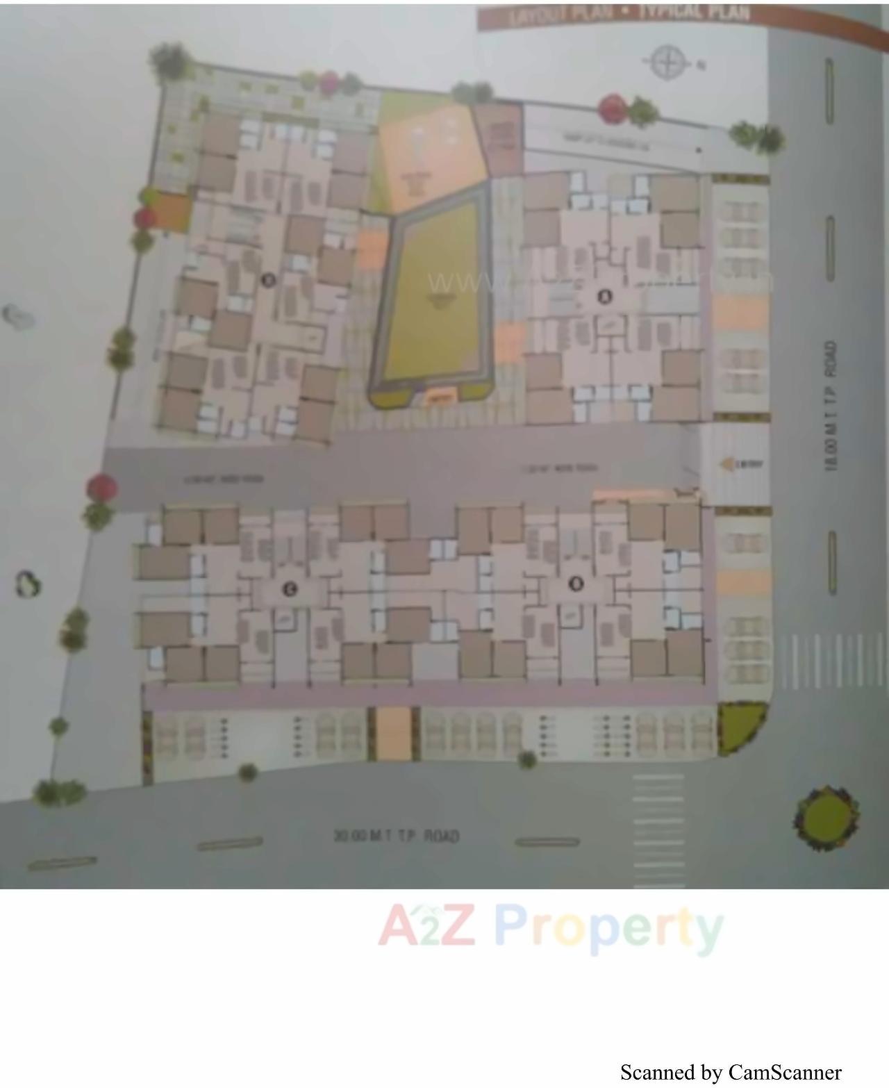 Layout of real estate project Shree Sarju Heights located at Chandkheda, Ahmedabad, Gujarat