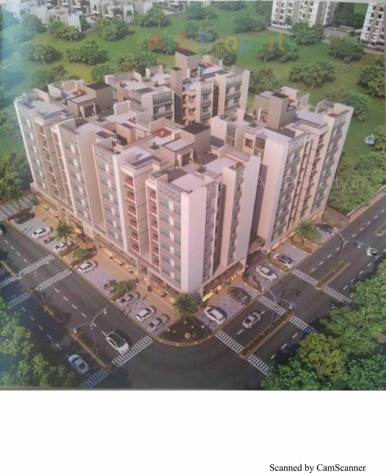 3D Elevation of real estate project Shree Sarju Heights located at Chandkheda, Ahmedabad, Gujarat
