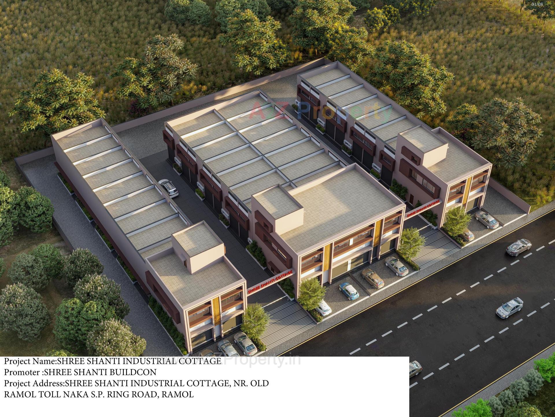 3D Elevation of real estate project Shree Shanti Industrial Cottage located at Ahmedabad, Ahmedabad, Gujarat