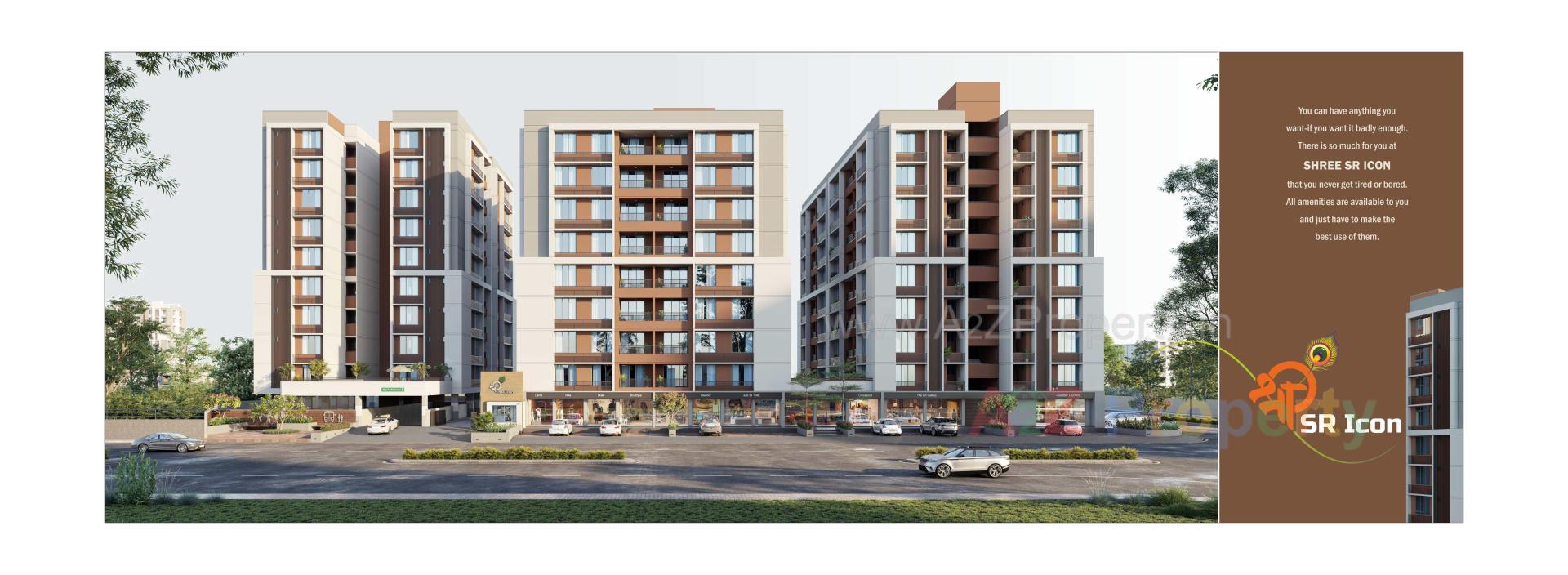 3D Elevation of real estate project Shree Sr Icon located at Hathijan, Ahmedabad, Gujarat