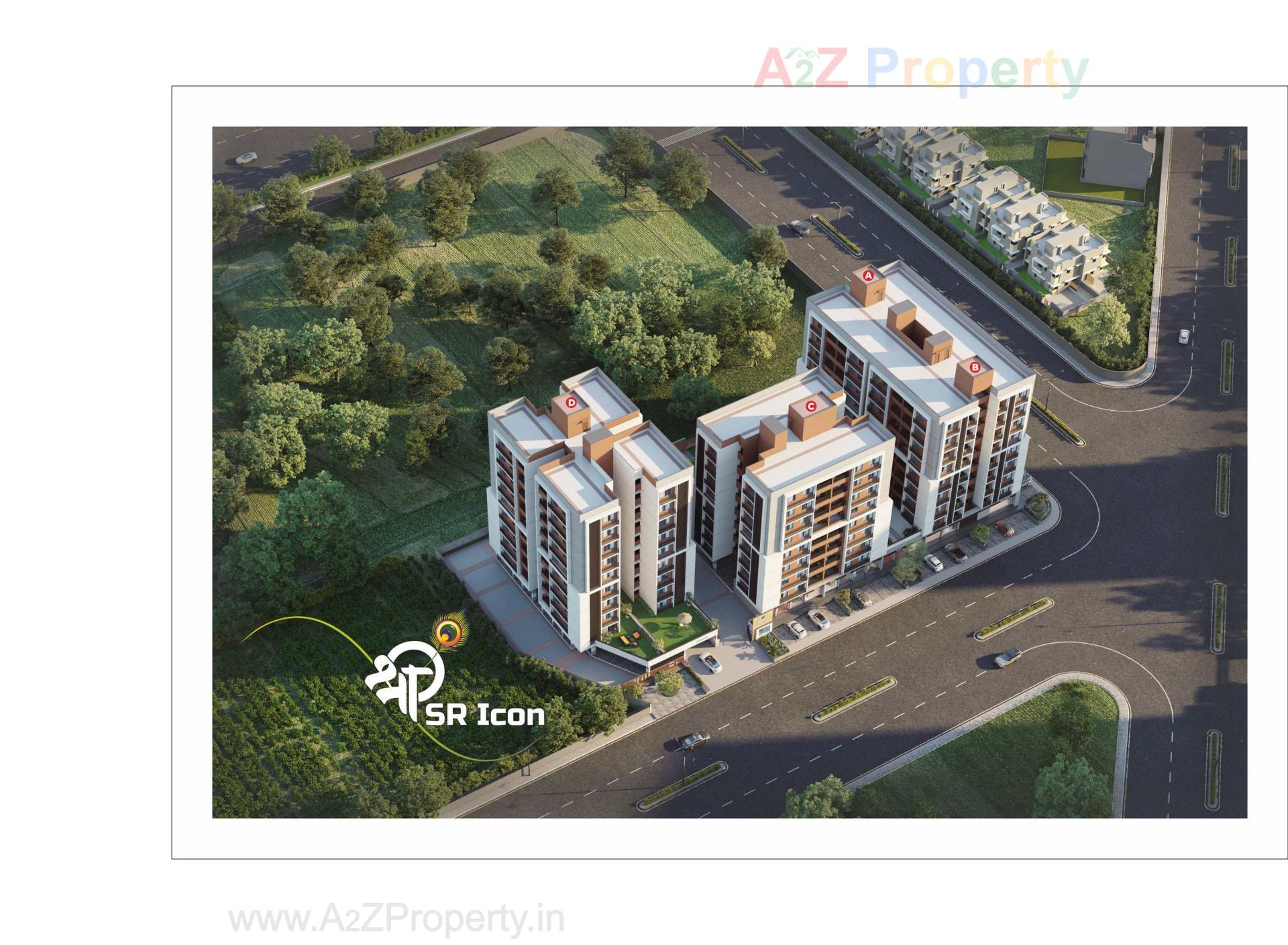 3D Elevation of real estate project Shree Sr Icon located at Hathijan, Ahmedabad, Gujarat
