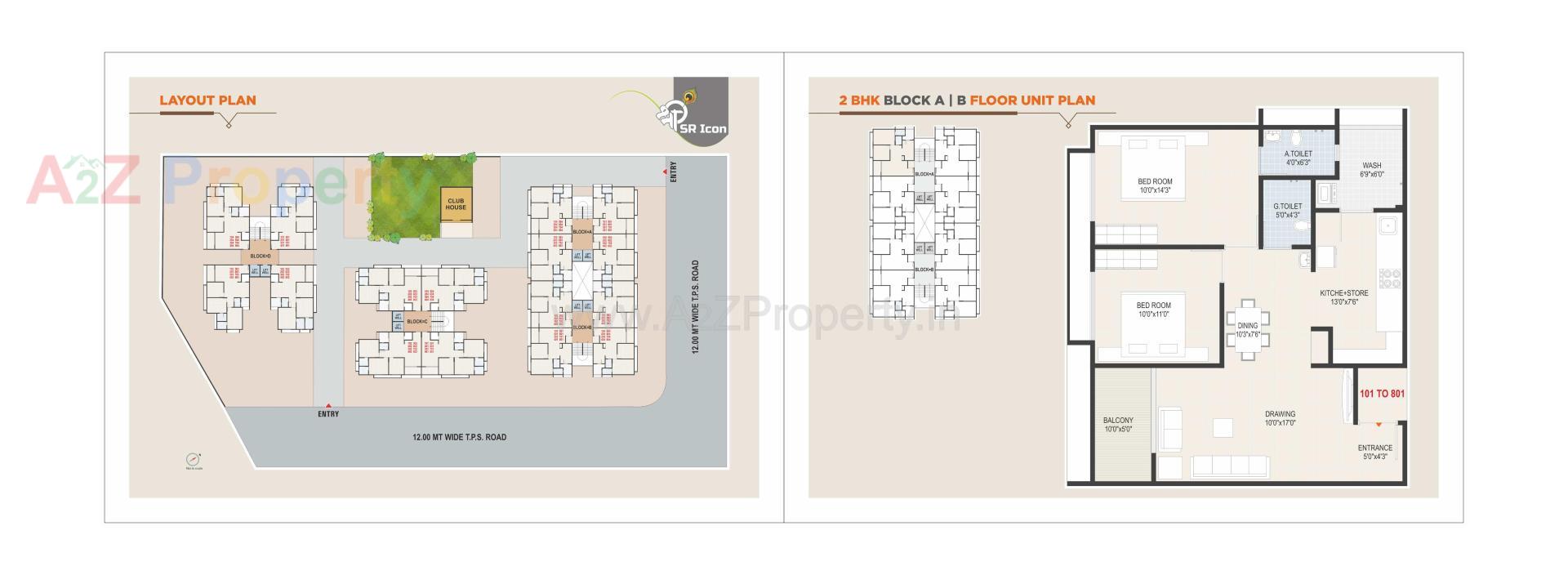 Layout of real estate project Shree Sr Icon located at Hathijan, Ahmedabad, Gujarat