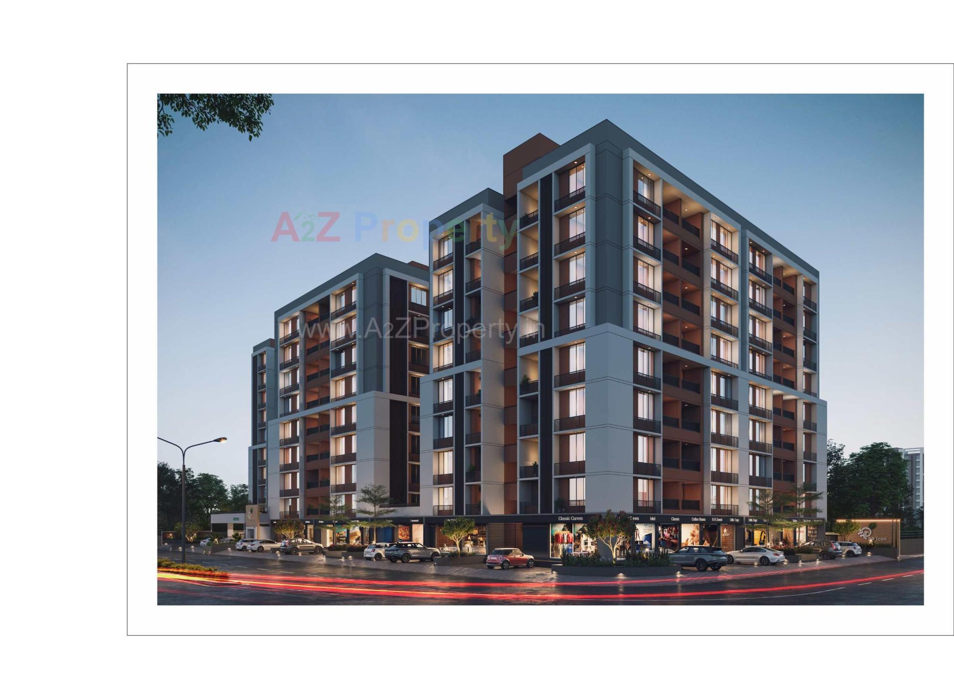 3D Elevation of real estate project Shree Sr Icon located at Hathijan, Ahmedabad, Gujarat