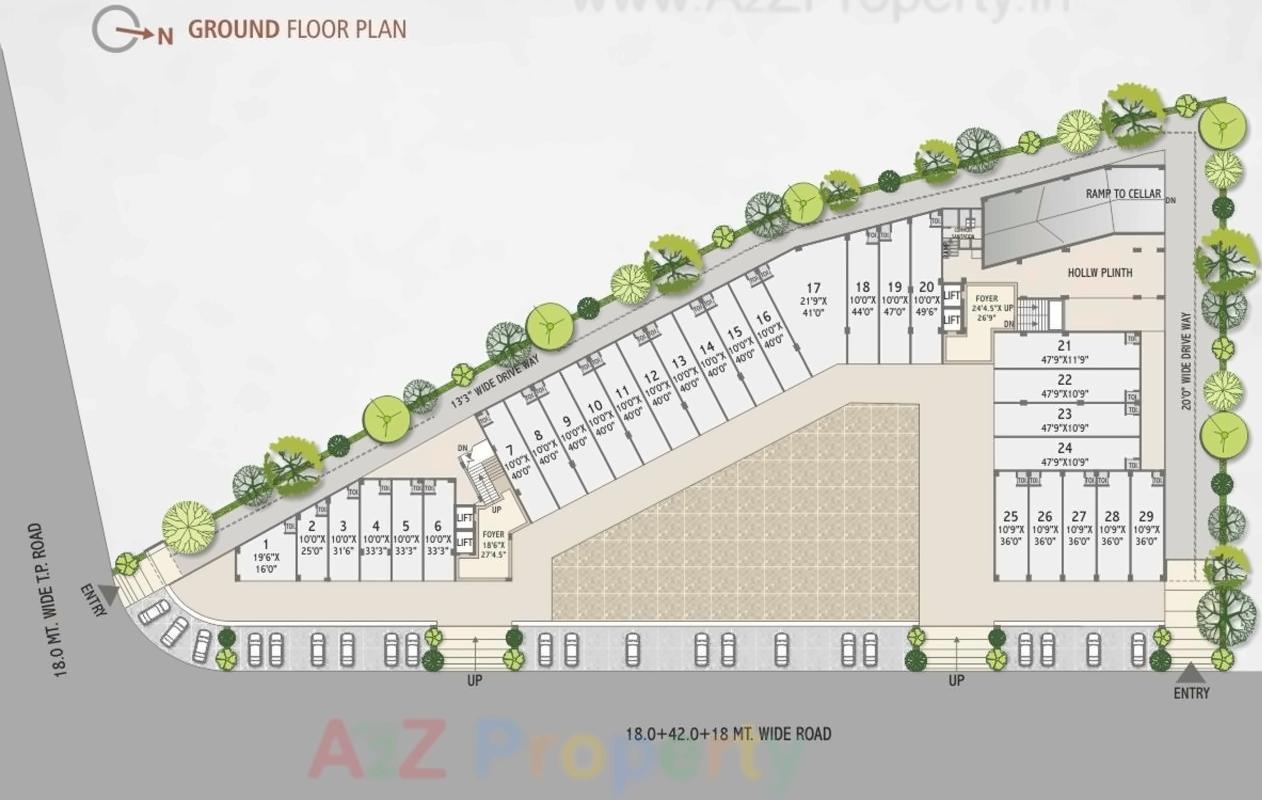 Layout of real estate project Shree Tapasvi Icon located at Ahmedabad, Ahmedabad, Gujarat