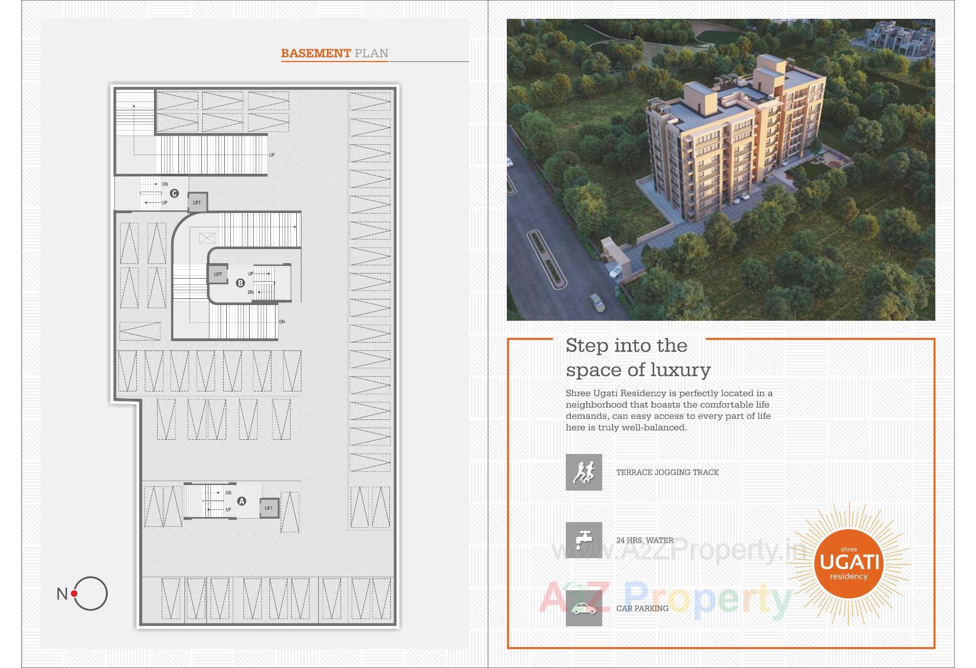 Layout of real estate project Shree Ugati Residency located at Ghatlodiya, Ahmedabad, Gujarat