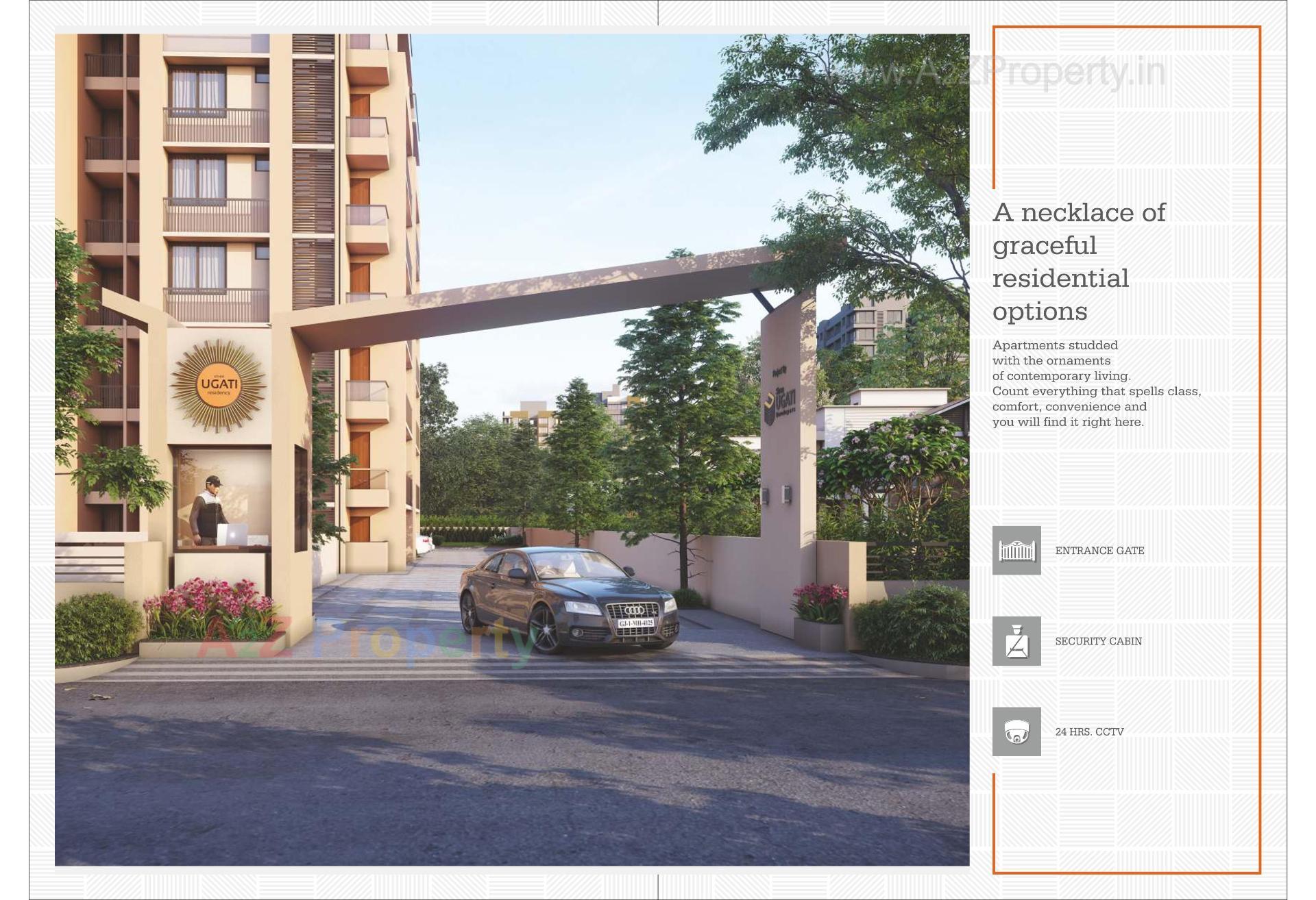 3D Elevation of real estate project Shree Ugati Residency located at Ghatlodiya, Ahmedabad, Gujarat