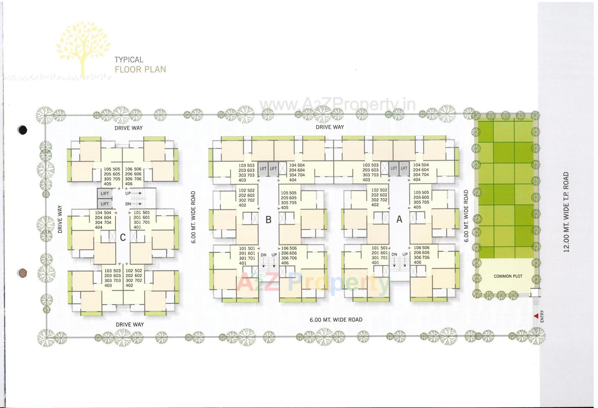 Layout of real estate project Shree Vasundhara Royal located at Muthiya, Ahmedabad, Gujarat