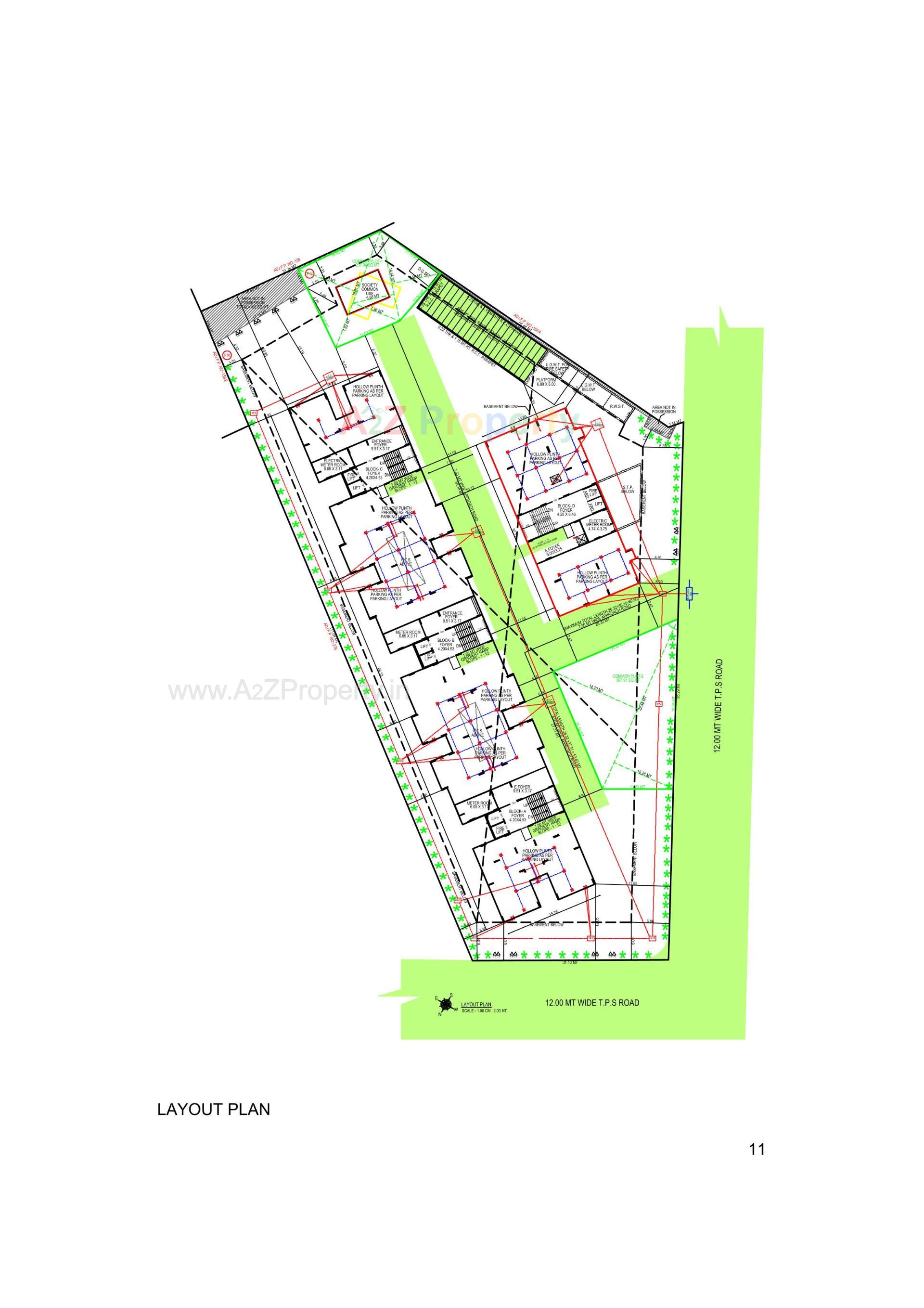 Layout of real estate project Shree Vishnudhara Essence located at Thaltej, Ahmedabad, Gujarat