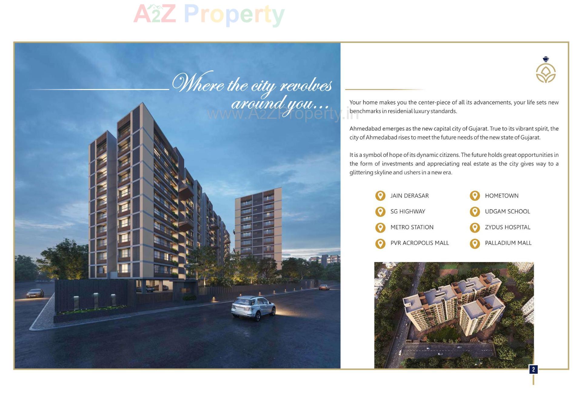 3D Elevation of real estate project Shree Vishnudhara Essence located at Thaltej, Ahmedabad, Gujarat