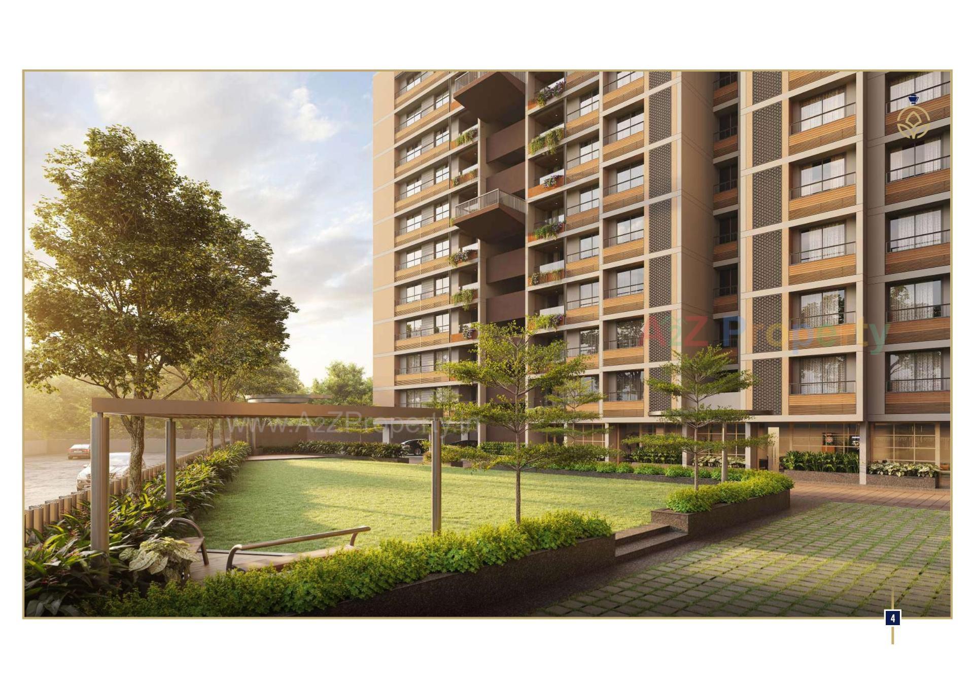 3D Elevation of real estate project Shree Vishnudhara Essence located at Thaltej, Ahmedabad, Gujarat