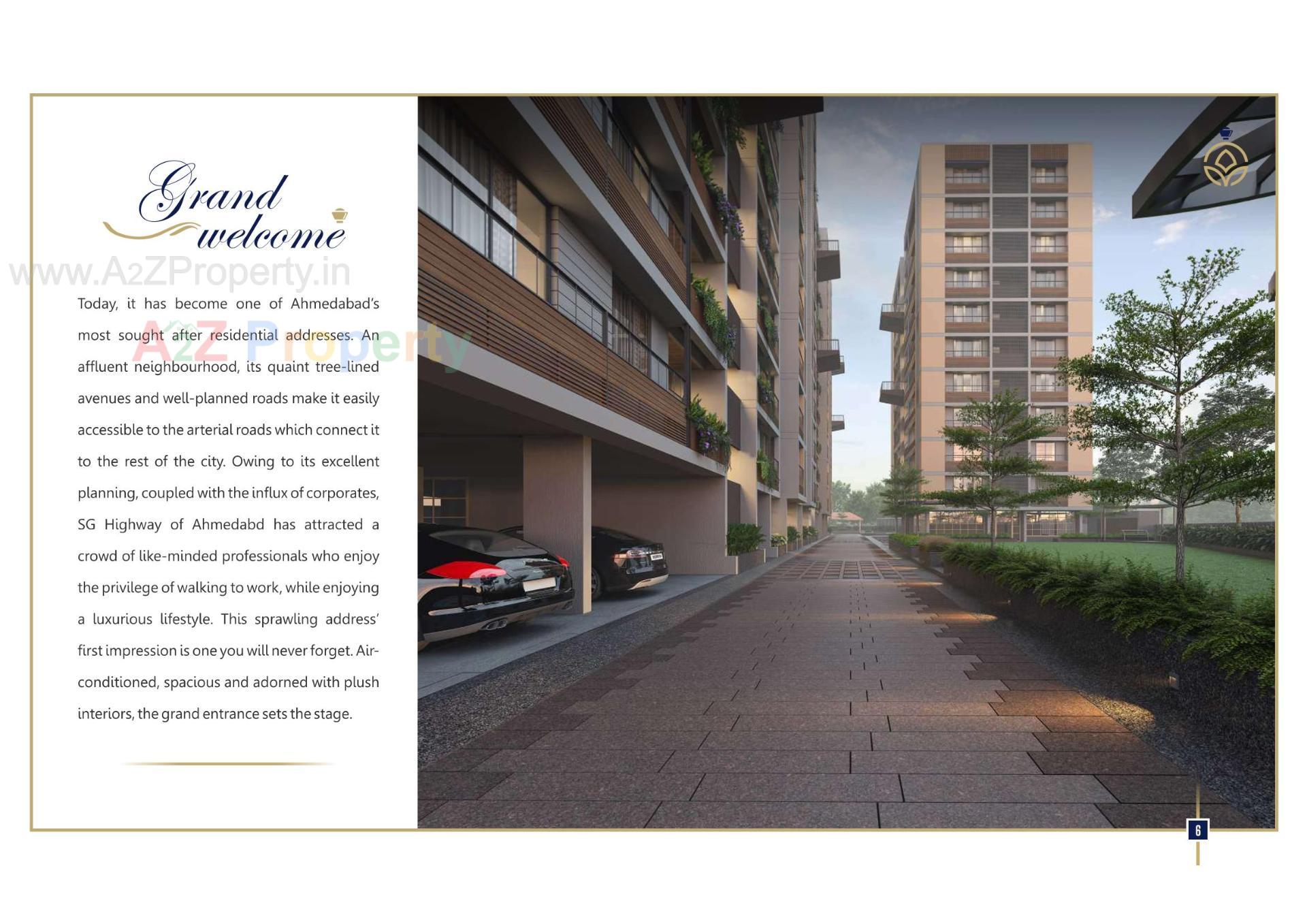 3D Elevation of real estate project Shree Vishnudhara Essence located at Thaltej, Ahmedabad, Gujarat