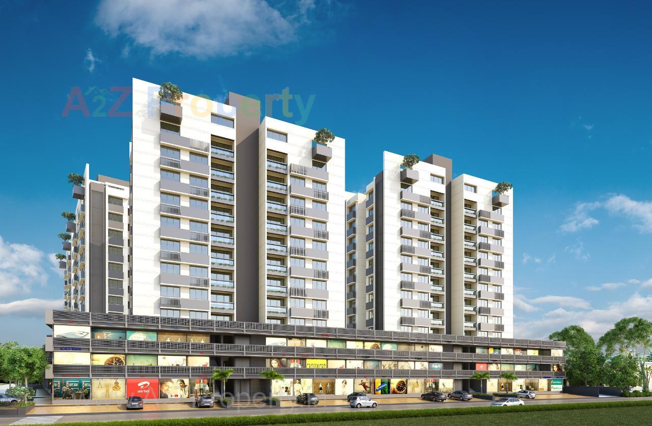 3D Elevation of real estate project Shree Vishnudhara Gardens located at Jagatpur, Ahmedabad, Gujarat