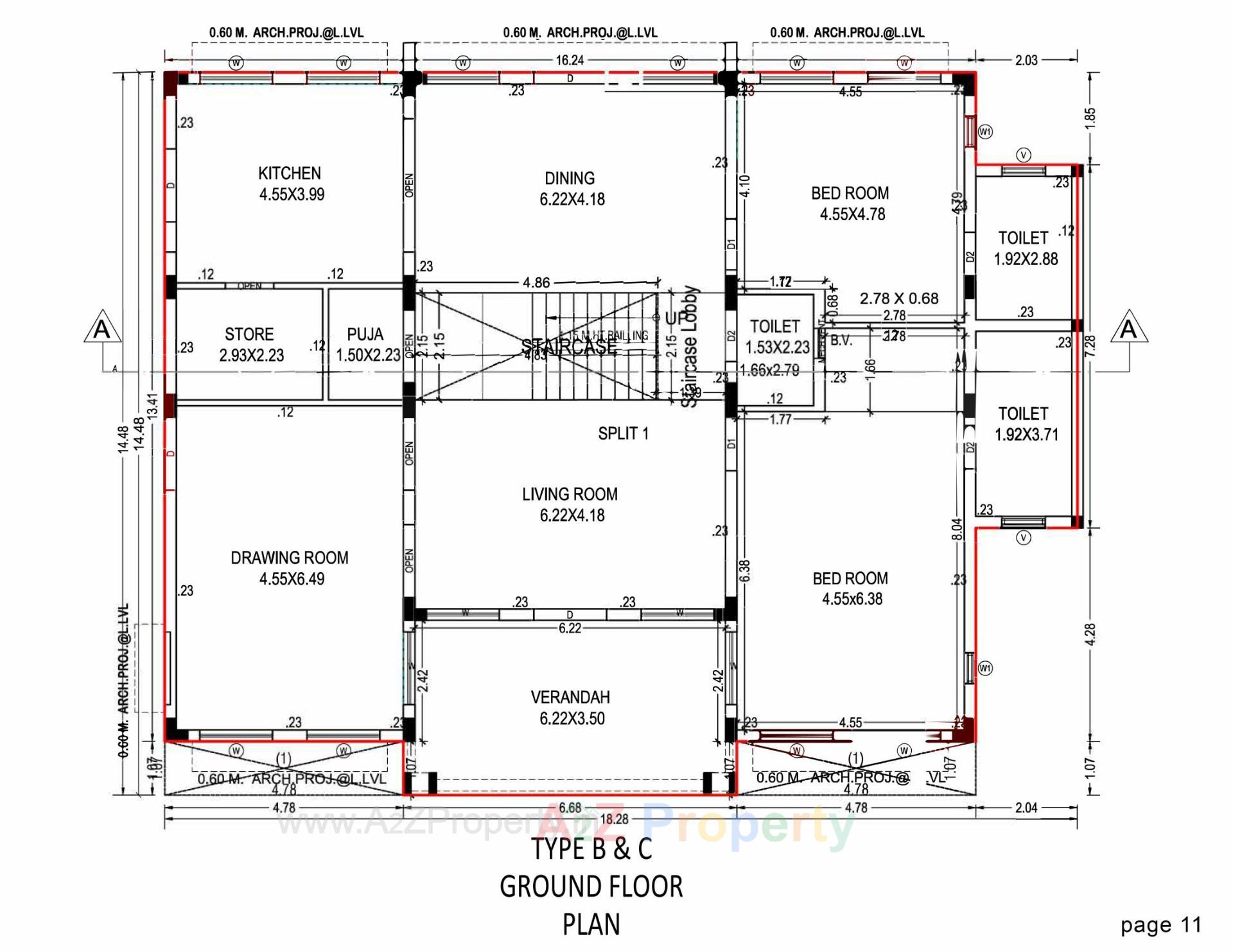 Layout of real estate project Shree Vrundavan Villa located at Ahmedabad, Ahmedabad, Gujarat