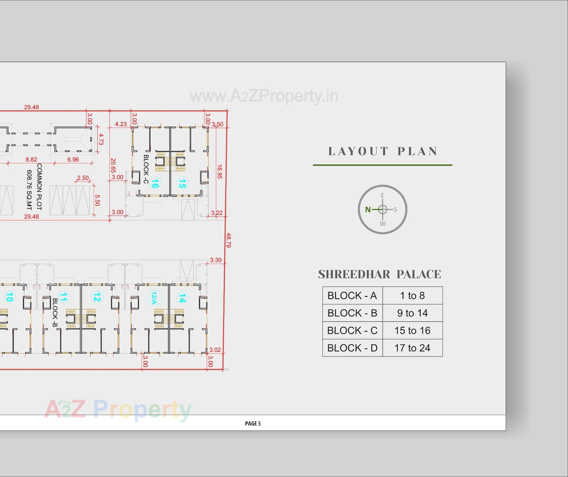 Layout of real estate project Shreedhar Palace located at Nikol, Ahmedabad, Gujarat