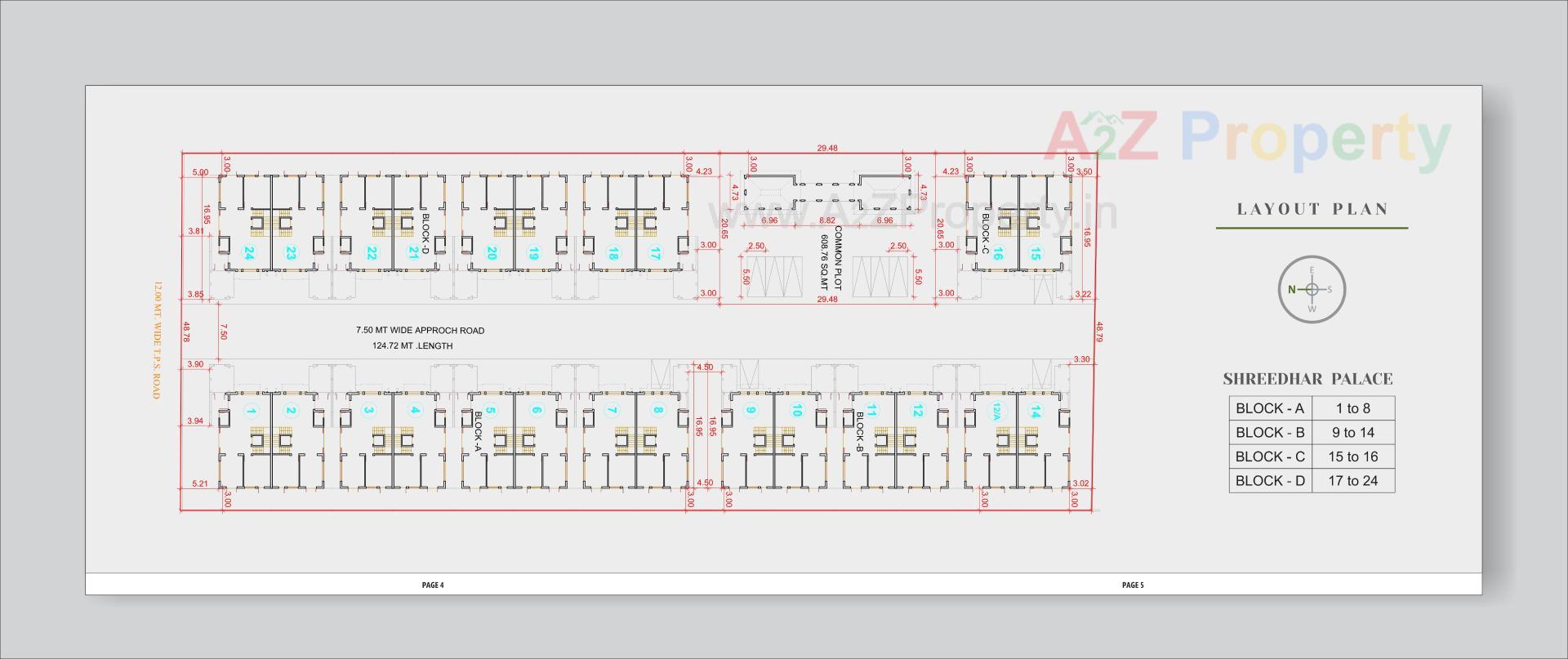 Layout of real estate project Shreedhar Palace located at Nikol, Ahmedabad, Gujarat