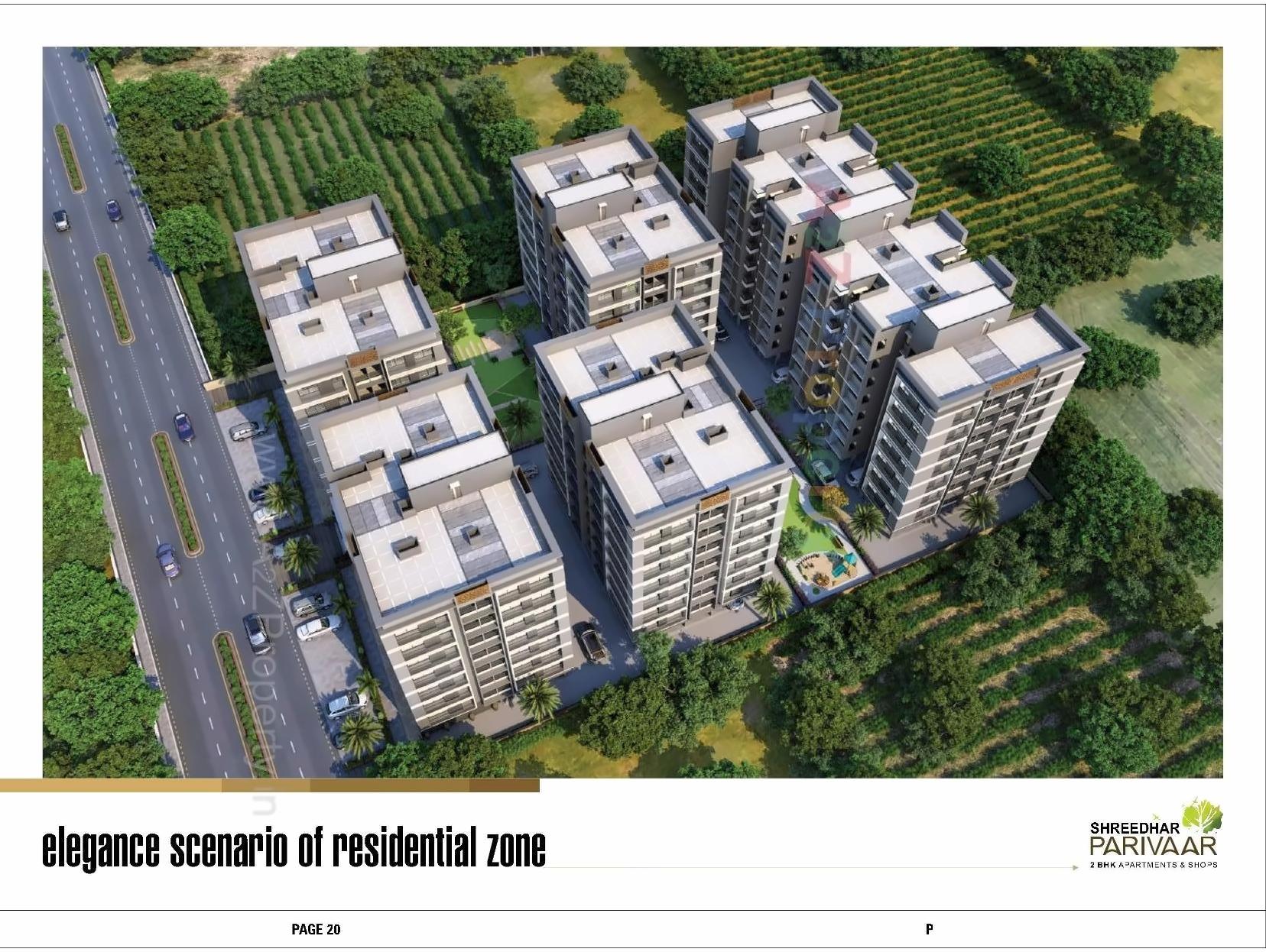 3D Elevation of real estate project Shreedhar Parivaar located at Vastral, Ahmedabad, Gujarat