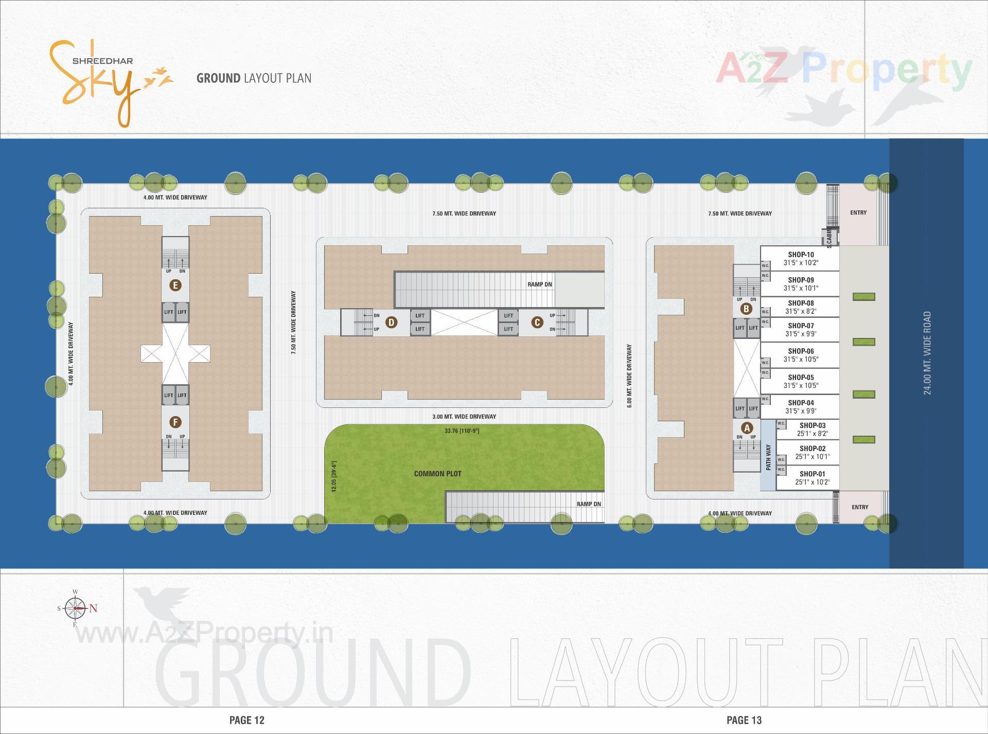 Layout of real estate project Shreedhar Sky located at Odhav, Ahmedabad, Gujarat