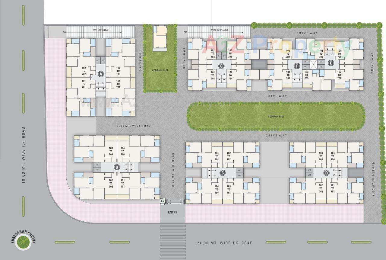 Upvan Layout Plan 34517060 of real estate project Shreedhar Upvan located at Odhav, Ahmedabad, Gujarat