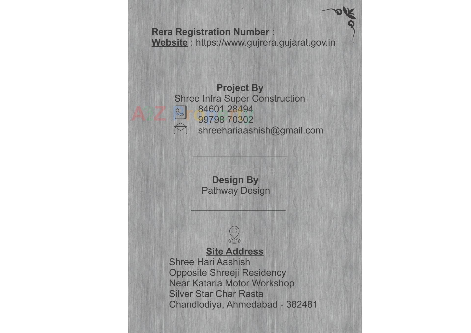  of real estate project Shreehari Aashish located at Chandlodiya, Ahmedabad, Gujarat