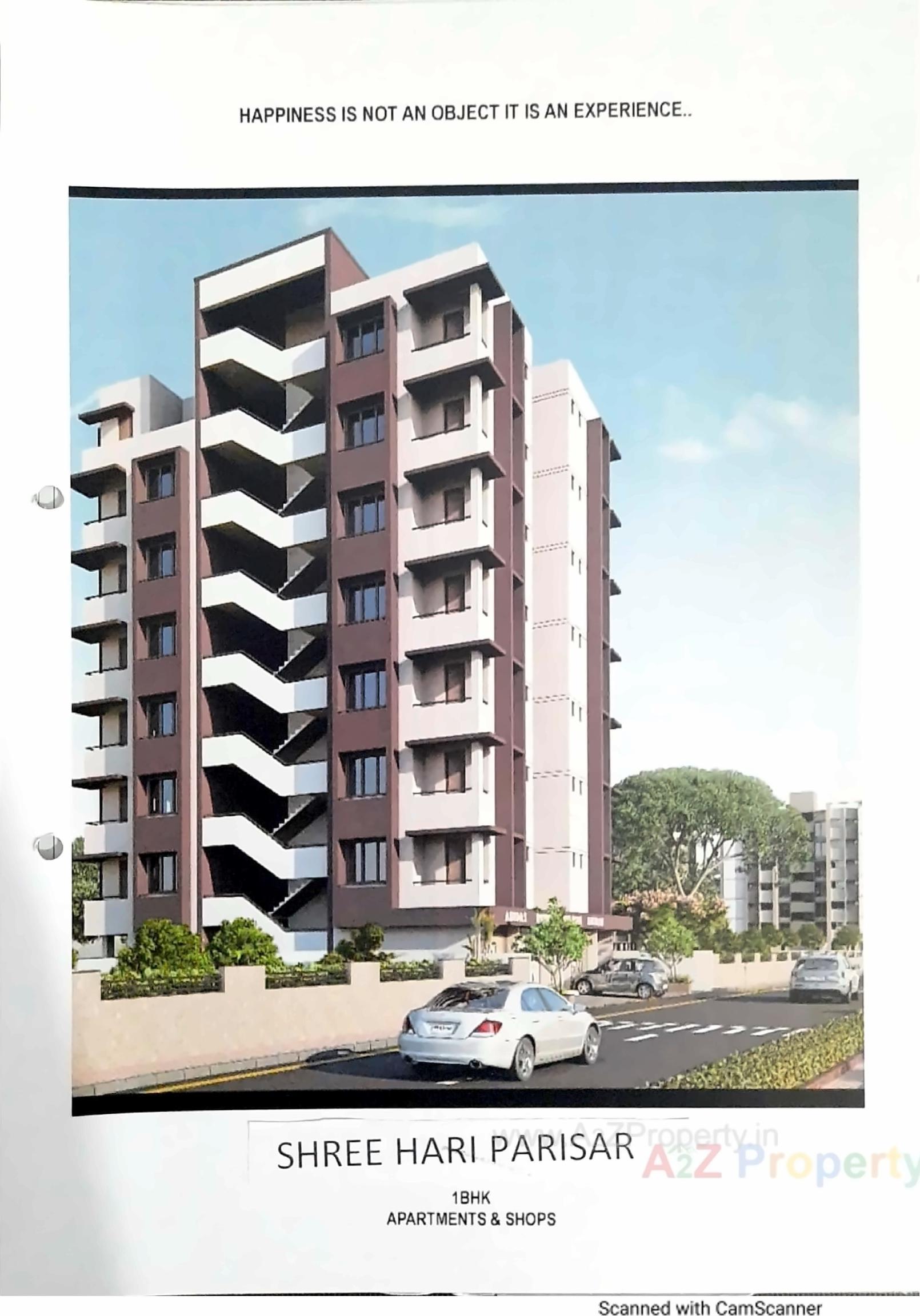 3D Elevation of real estate project Shreehari Parisar located at Chandlodiya, Ahmedabad, Gujarat