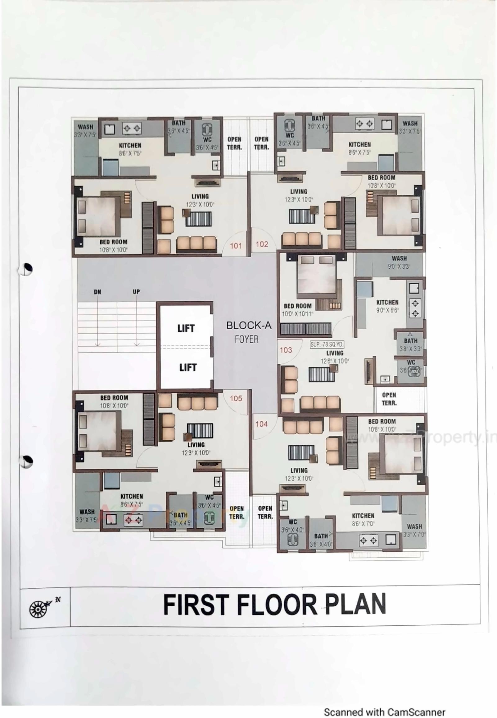 Layout of real estate project Shreehari Parisar located at Chandlodiya, Ahmedabad, Gujarat