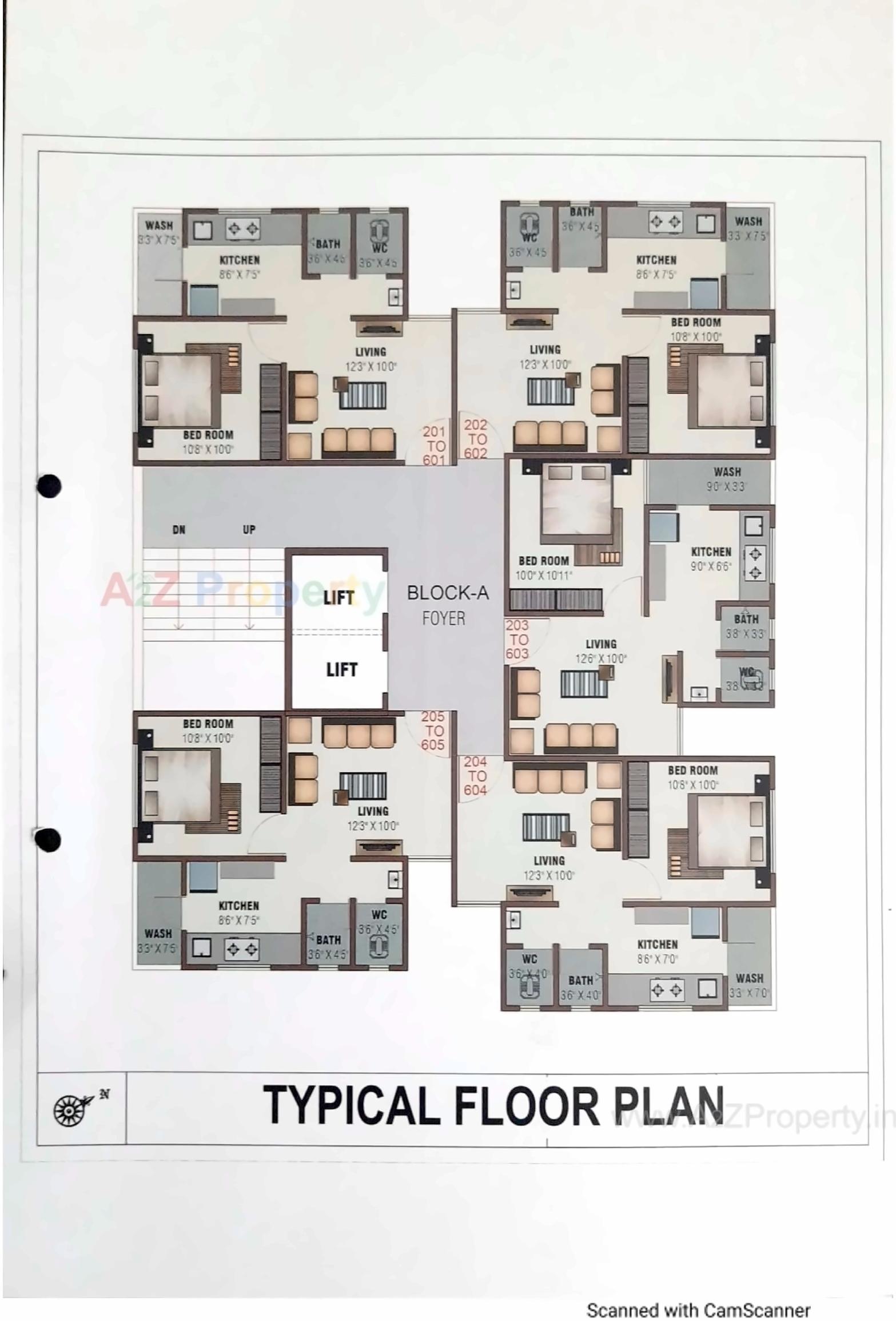Layout of real estate project Shreehari Parisar located at Chandlodiya, Ahmedabad, Gujarat