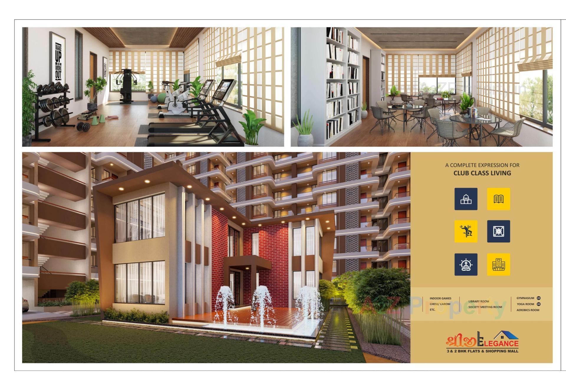 3D Elevation of real estate project Shreeji Elegance located at Hanspura, Ahmedabad, Gujarat