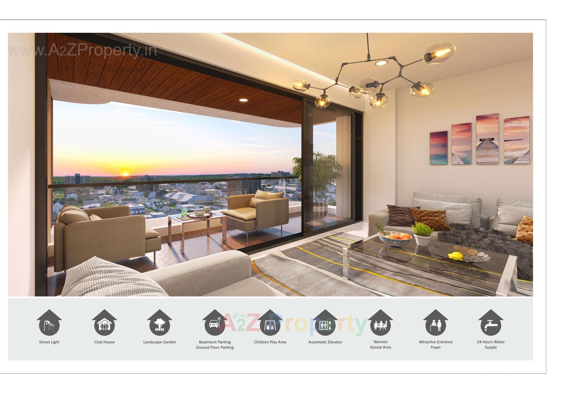 3D Elevation of real estate project Shreeji Elegance located at Hanspura, Ahmedabad, Gujarat