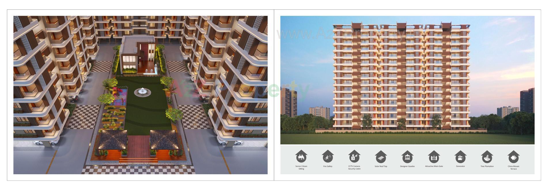 3D Elevation of real estate project Shreeji Elegance located at Hanspura, Ahmedabad, Gujarat