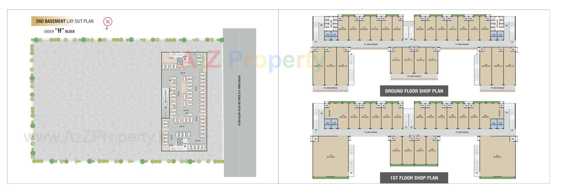 Layout of real estate project Shreeji Elegance located at Hanspura, Ahmedabad, Gujarat