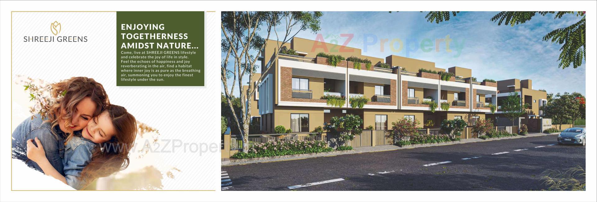 3D Elevation of real estate project Shreeji Greens located at Aslali, Ahmedabad, Gujarat