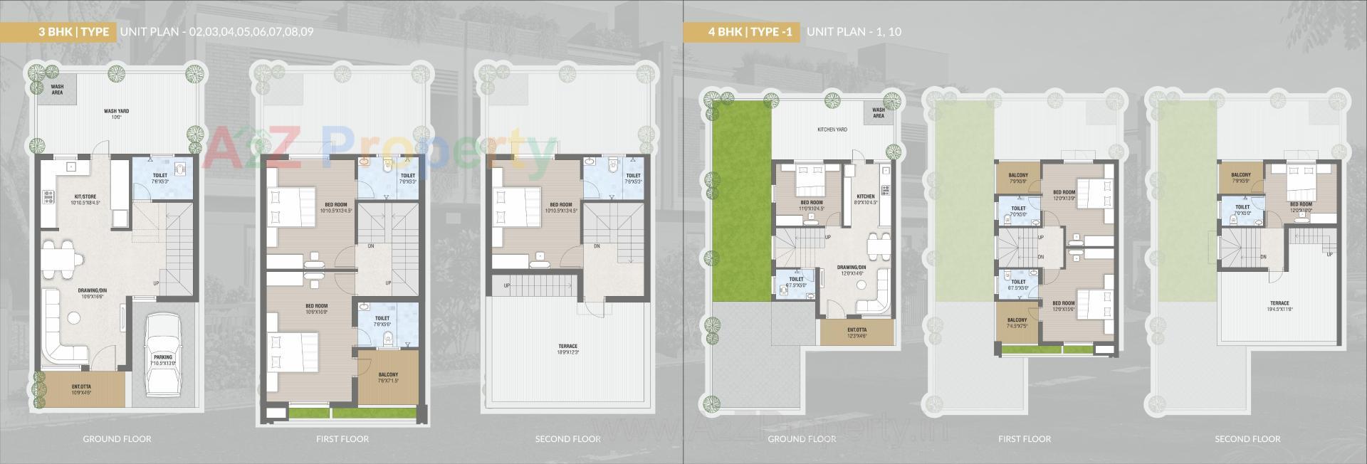 Layout of real estate project Shreeji Greens located at Aslali, Ahmedabad, Gujarat