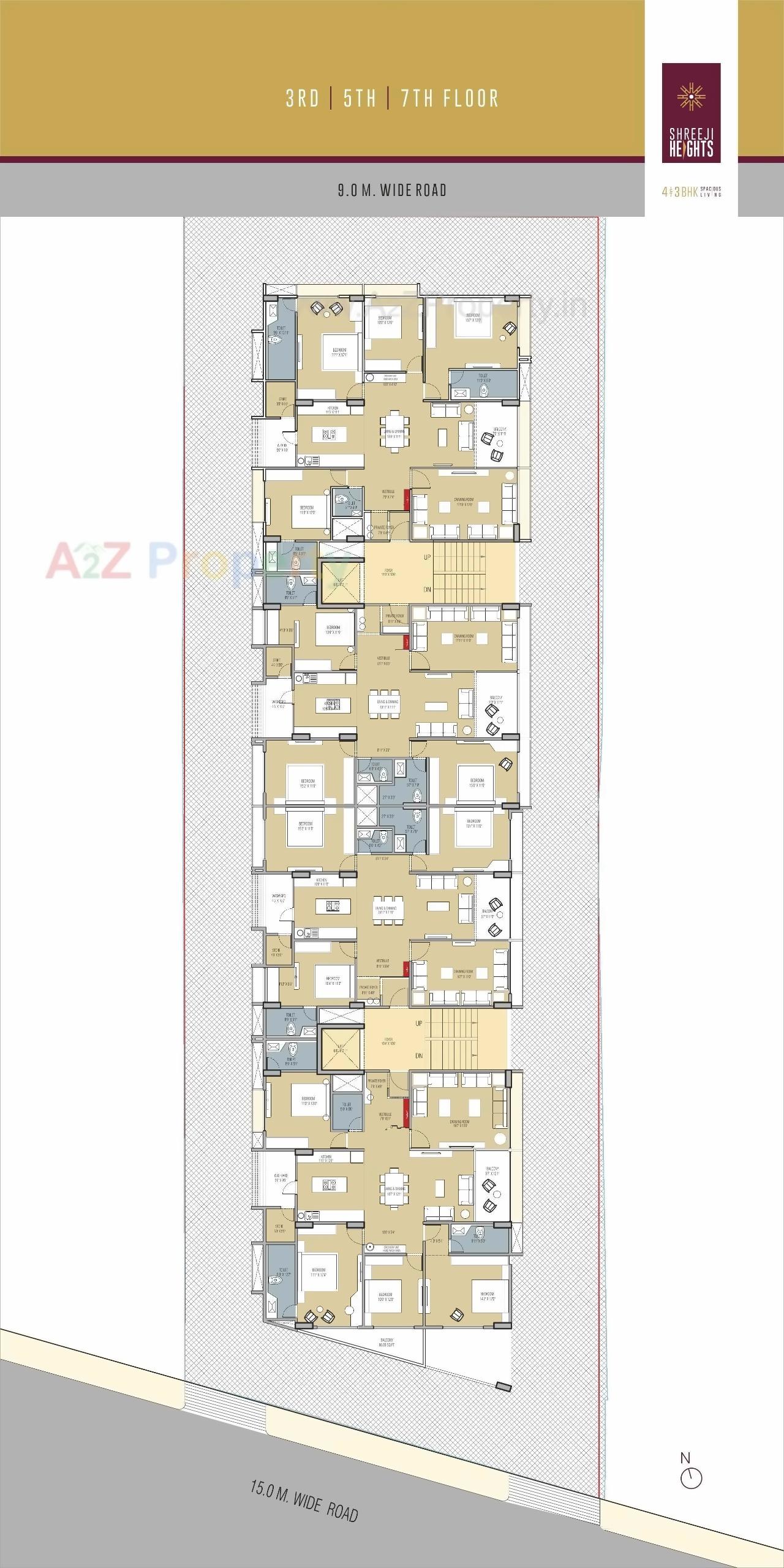 Layout of real estate project Shreeji Heights located at Manipur, Ahmedabad, Gujarat