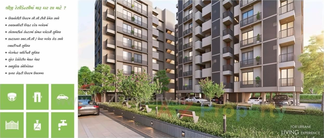 3D Elevation of real estate project Shreeji Residency located at Vastral, Ahmedabad, Gujarat