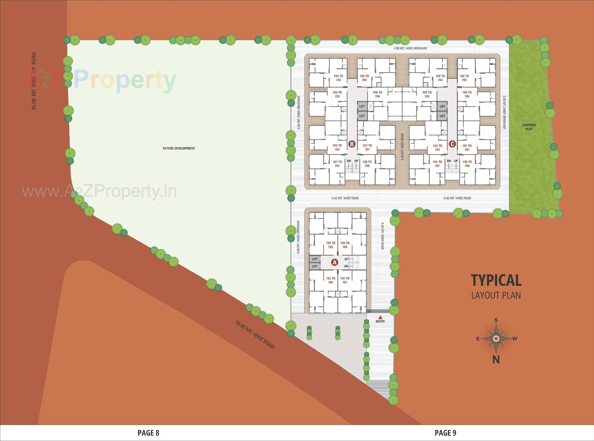 Layout of real estate project Shreeji Residency located at Kathwada, Ahmedabad, Gujarat