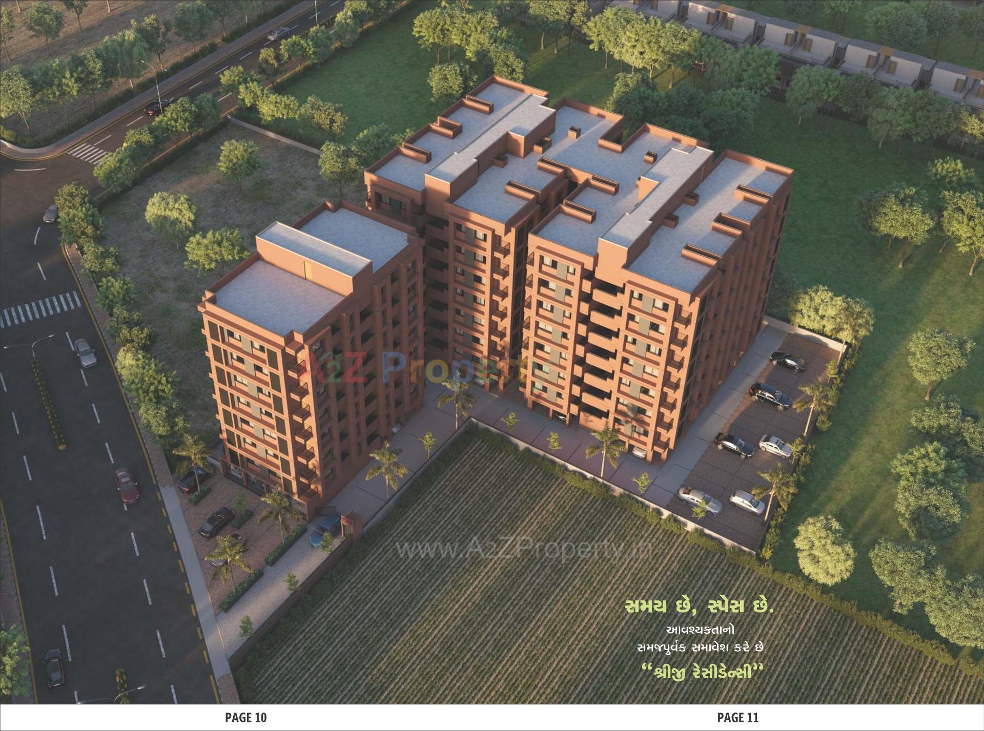 3D Elevation of real estate project Shreeji Residency located at Kathwada, Ahmedabad, Gujarat