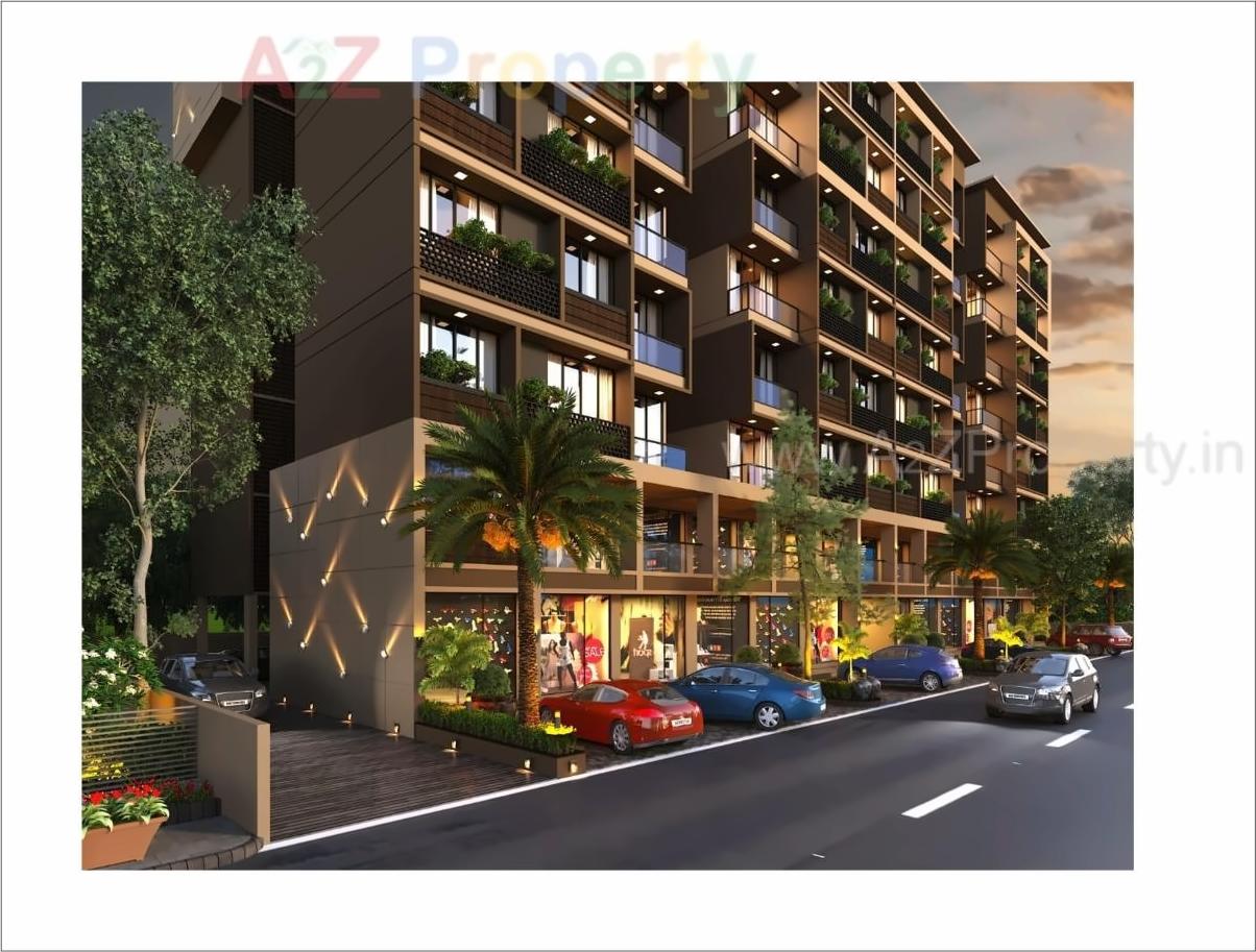 3D Elevation of real estate project Shreeji Sky located at Laxmipura, Ahmedabad, Gujarat