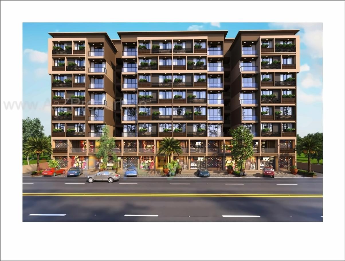 3D Elevation of real estate project Shreeji Sky located at Laxmipura, Ahmedabad, Gujarat