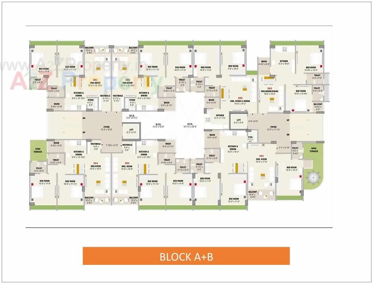 Layout of real estate project Shreeji Sky located at Laxmipura, Ahmedabad, Gujarat