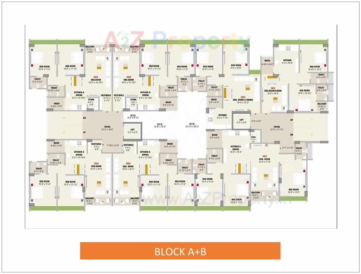 Layout of real estate project Shreeji Sky located at Laxmipura, Ahmedabad, Gujarat