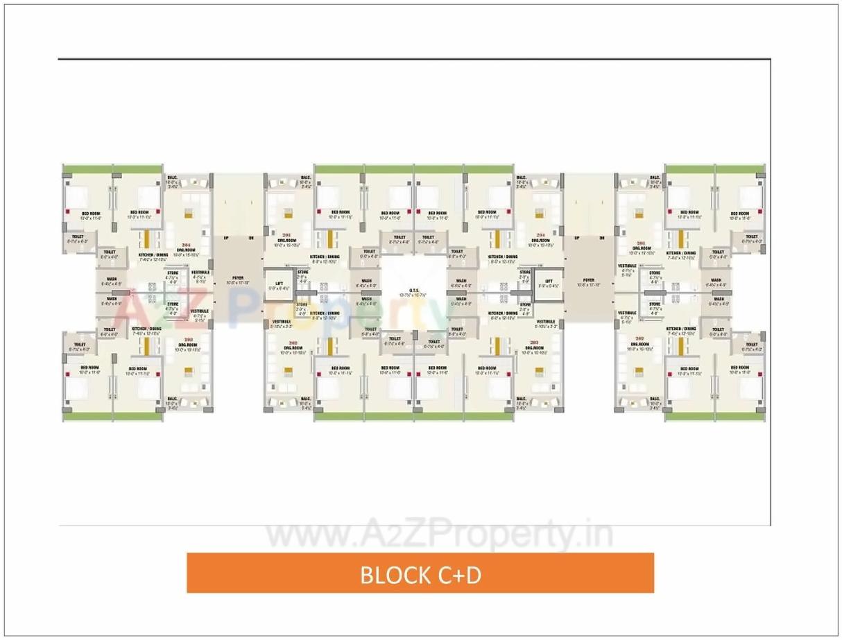 Layout of real estate project Shreeji Sky located at Laxmipura, Ahmedabad, Gujarat