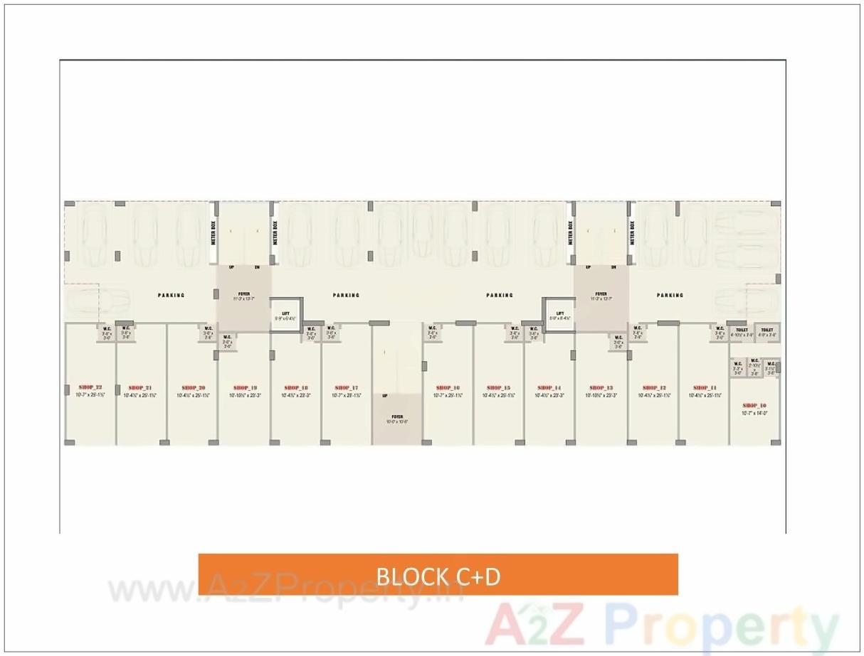 Layout of real estate project Shreeji Sky located at Laxmipura, Ahmedabad, Gujarat