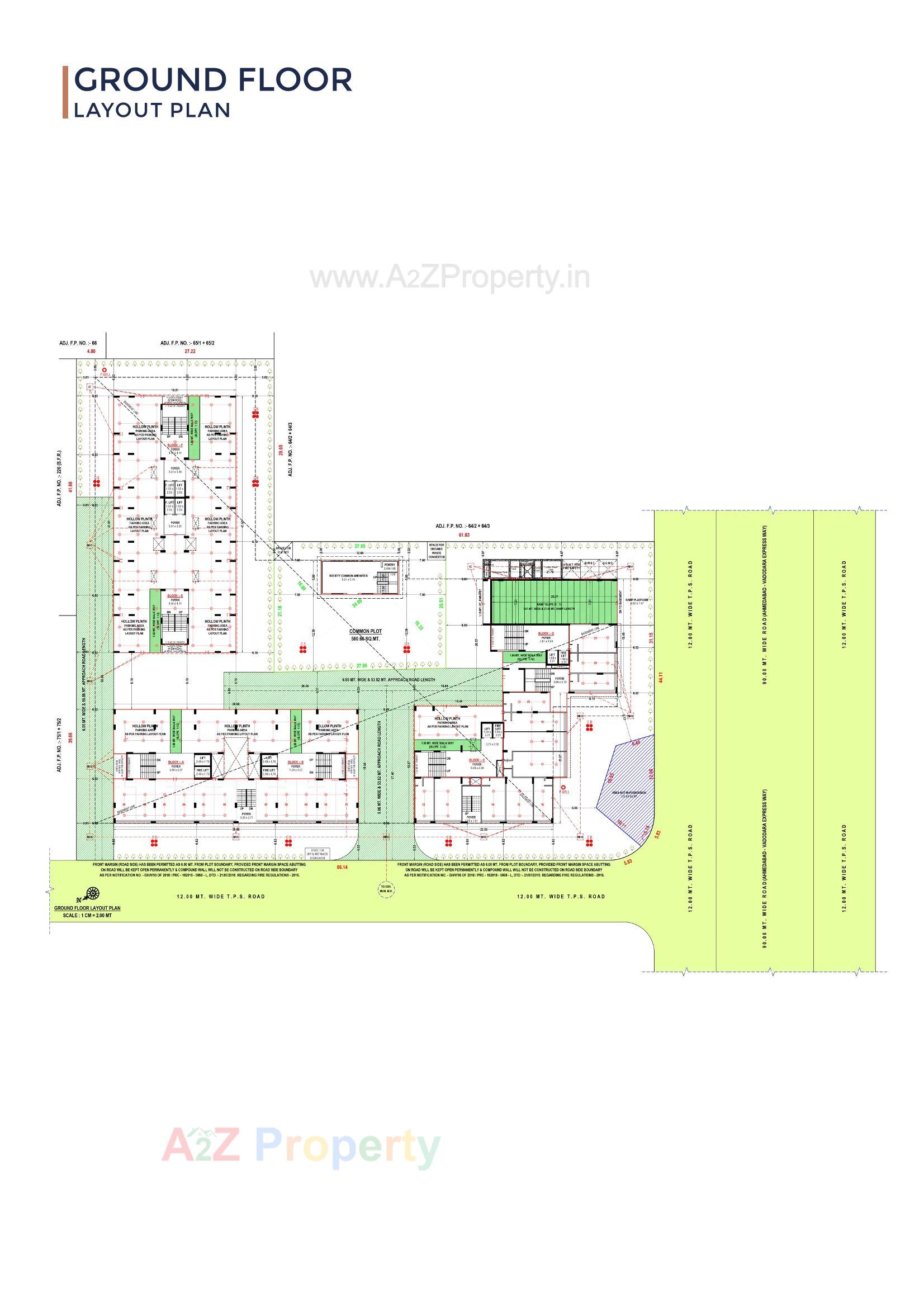 Layout of real estate project Shreeji Skyline located at Ramol, Ahmedabad, Gujarat
