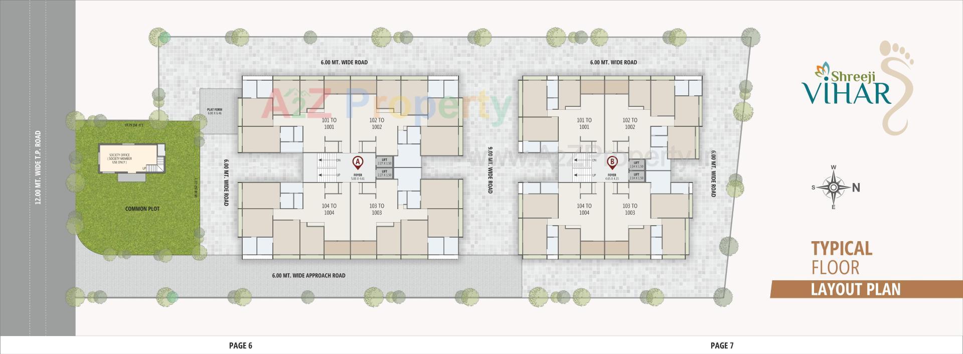 Layout of real estate project Shreeji Vihar located at Nikol, Ahmedabad, Gujarat