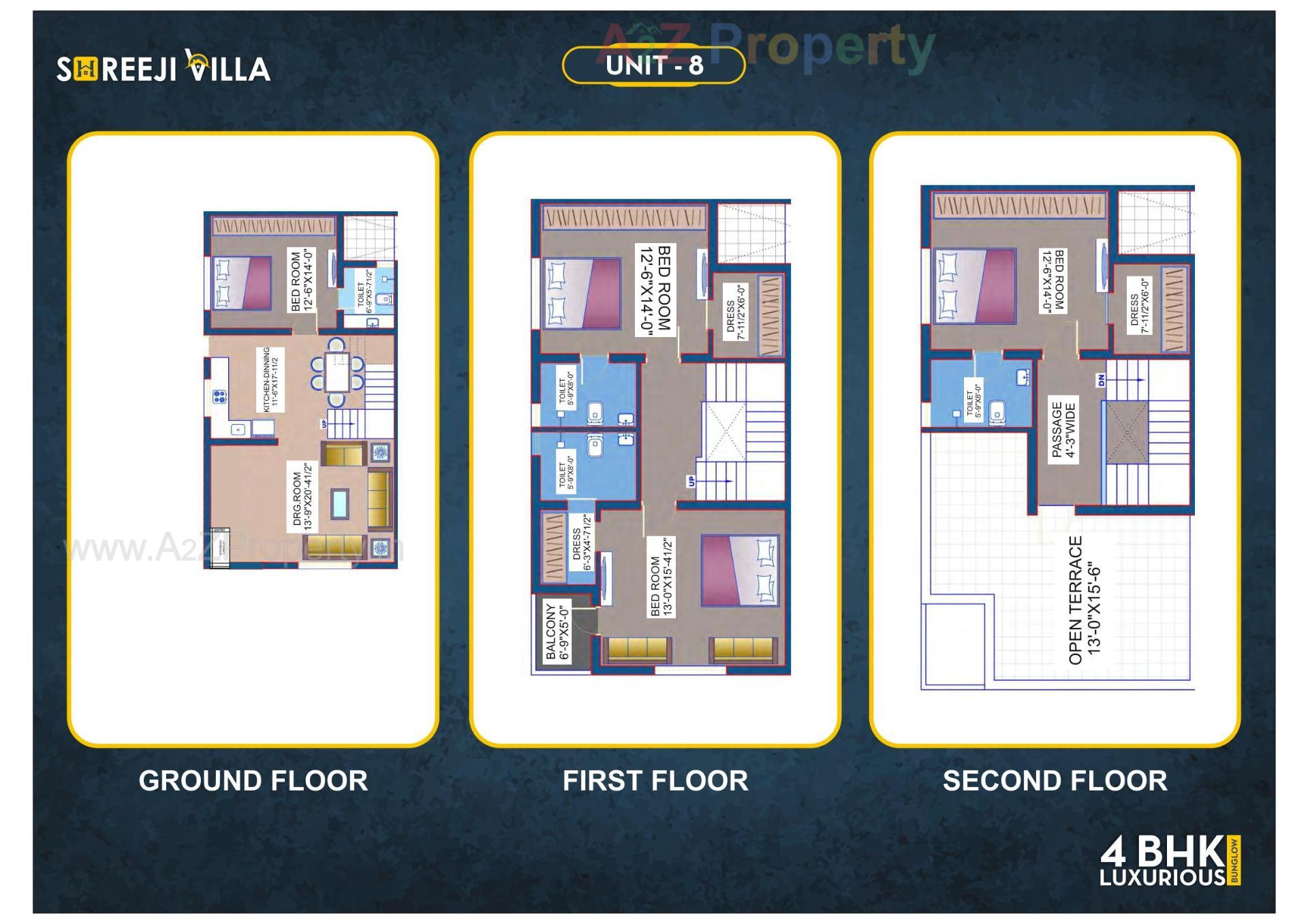 Layout of real estate project Shreeji Villa located at Maninagar, Ahmedabad, Gujarat
